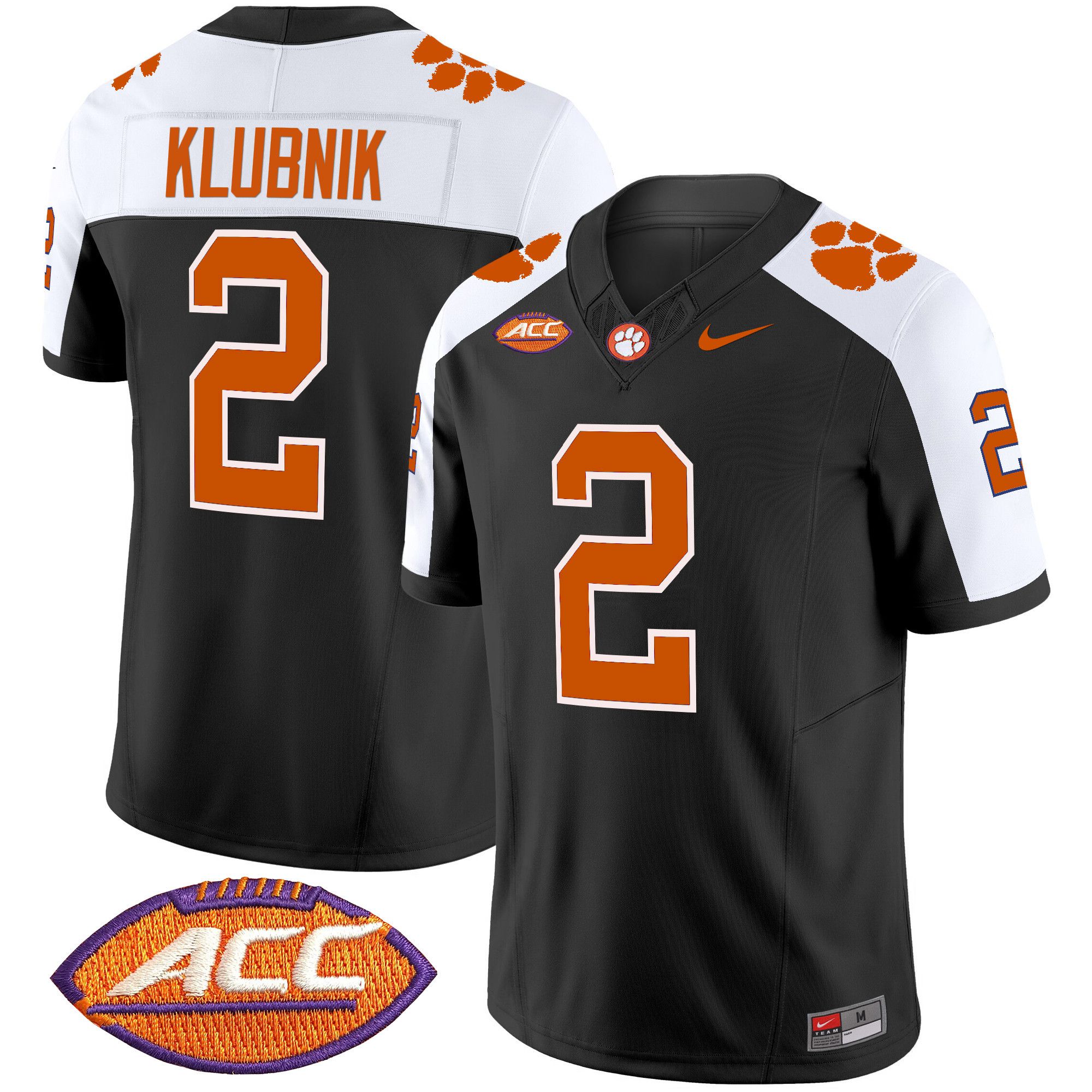 Men Clemson Tigers #2 Klubnik Black 2024 Nike Vapor Limited NCAA Jersey